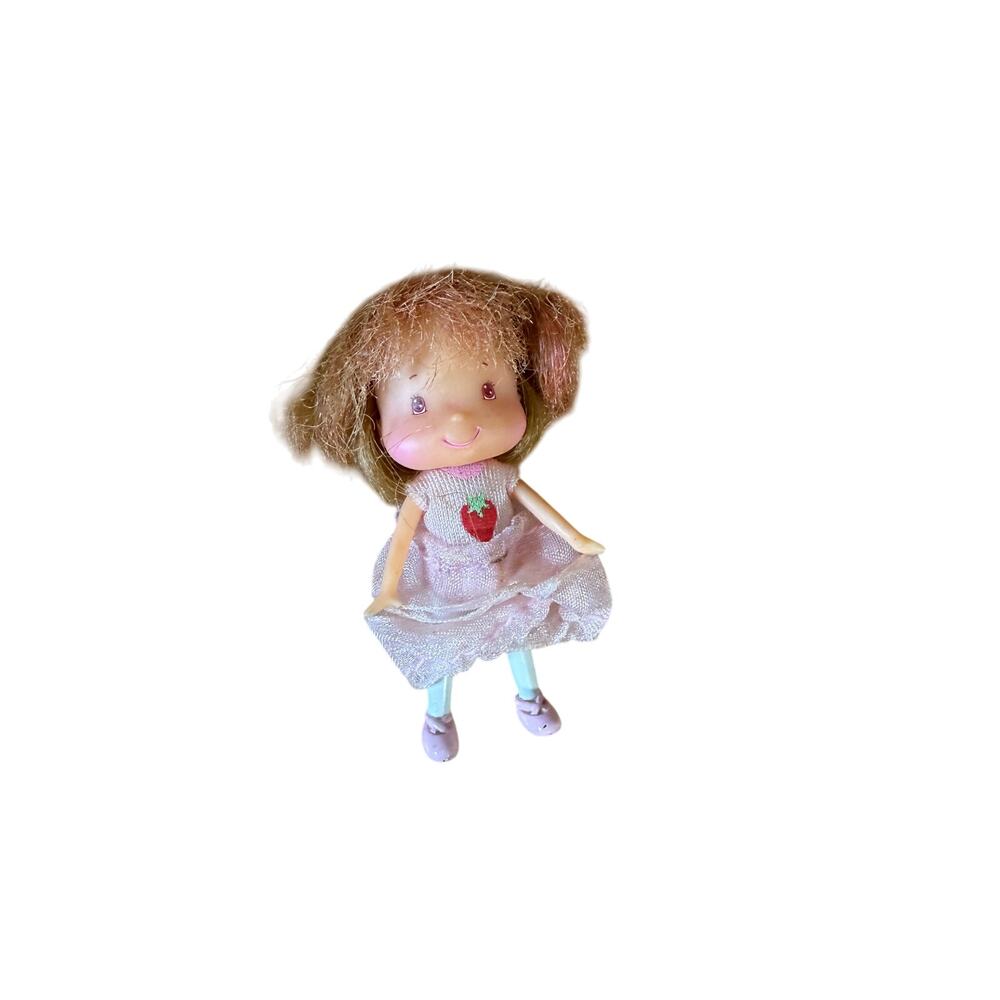 2” Scented Strawberry‎ Shortcake Doll Flat Hands RARE First Edition Vintage Pink